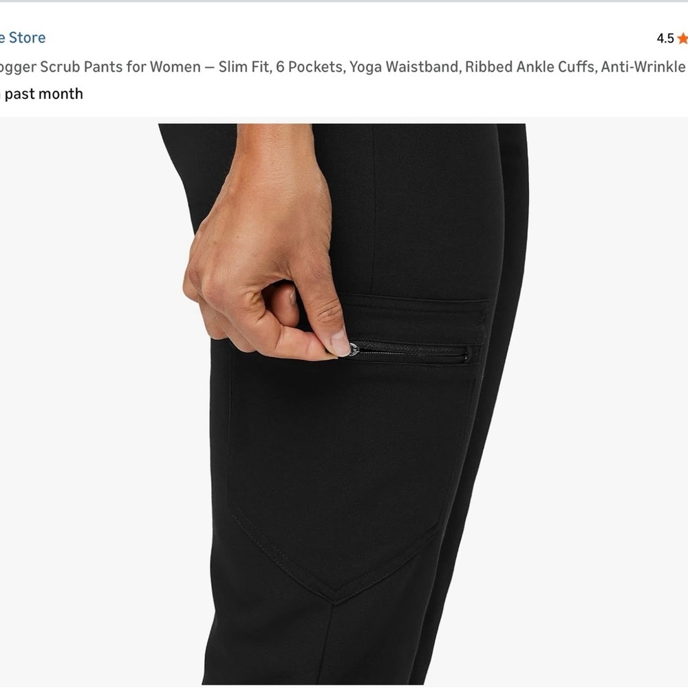 Figs Black Jogger Scrub Pants Black Technical Collection Apparel - Picture 10 of 11